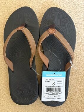 Reef Zen Love Brown Strapped Flip Flops